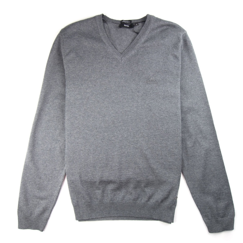 Hugo Boss V-Neck Sweater, Gray